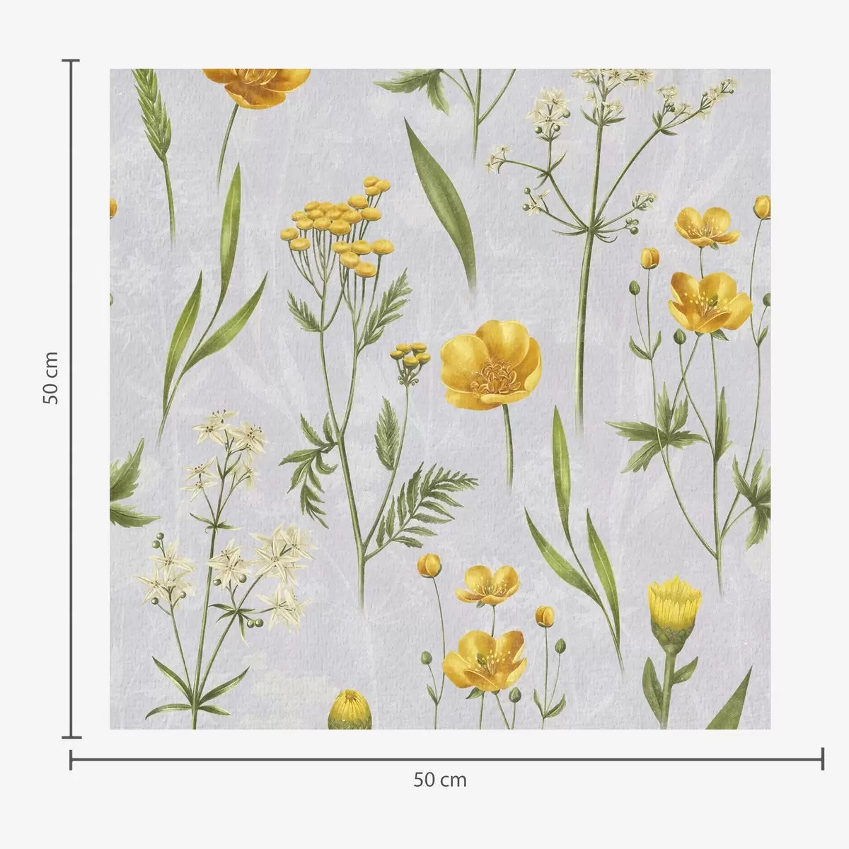 Papier peint Tiges de prairie dorées — mise en situation