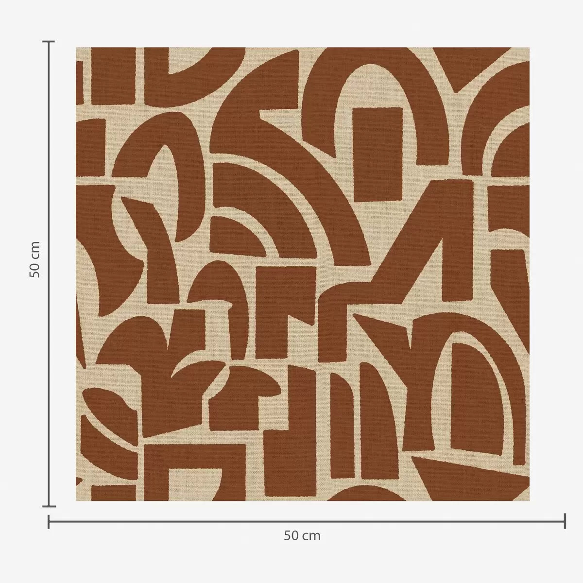Papier peint Labyrinthe terracotta — mise en situation