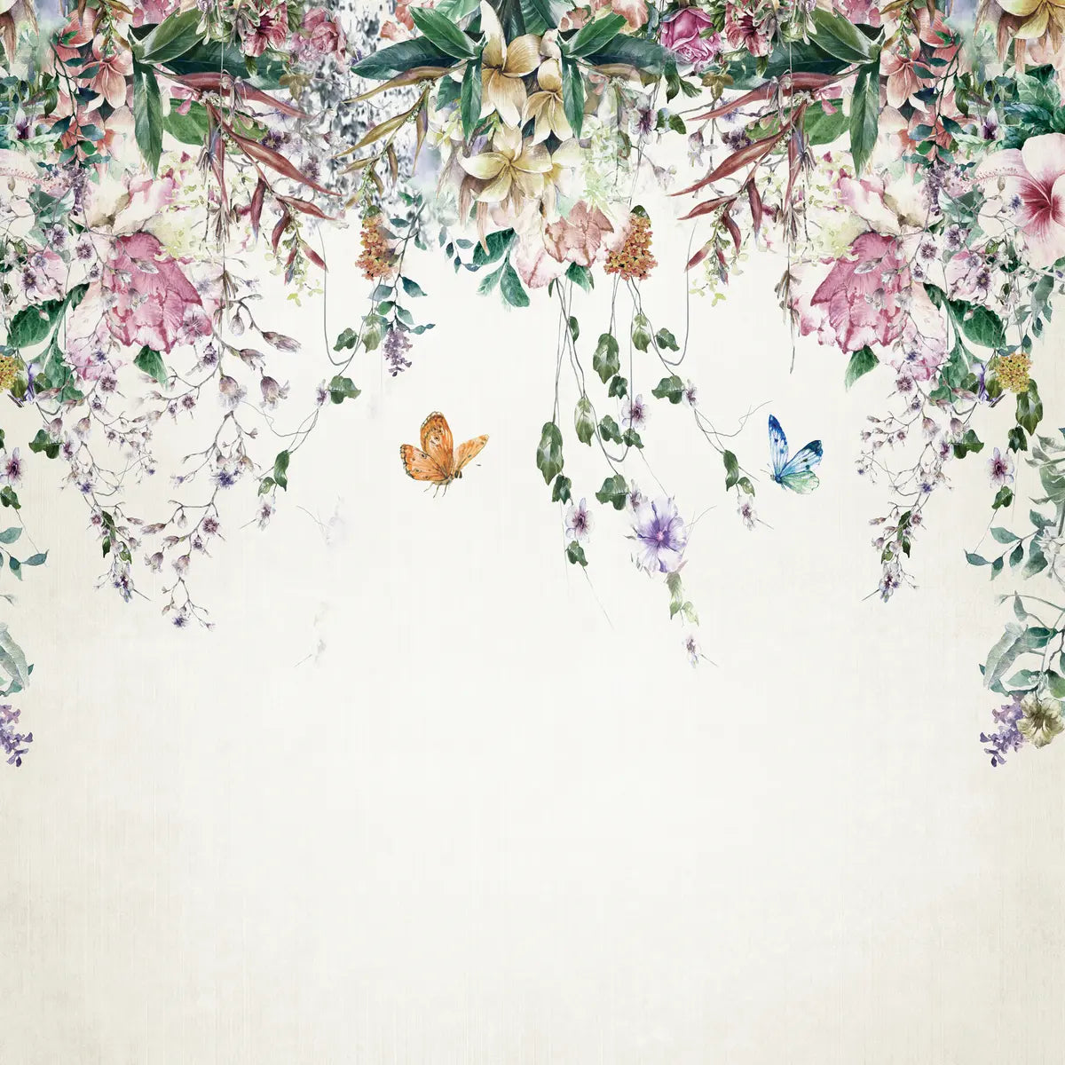Papier peint Guirlande de papillons — mise en situation