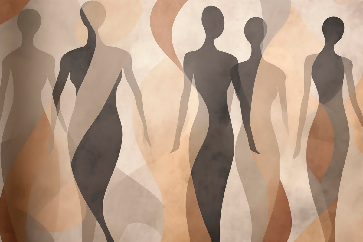 Papier peint Silhouettes en mouvement — mise en situation