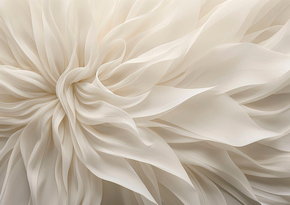 Papier peint Tourbillon floral soyeux — mise en situation