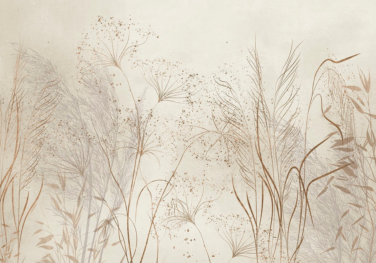 Papier peint Contours botaniques — mise en situation