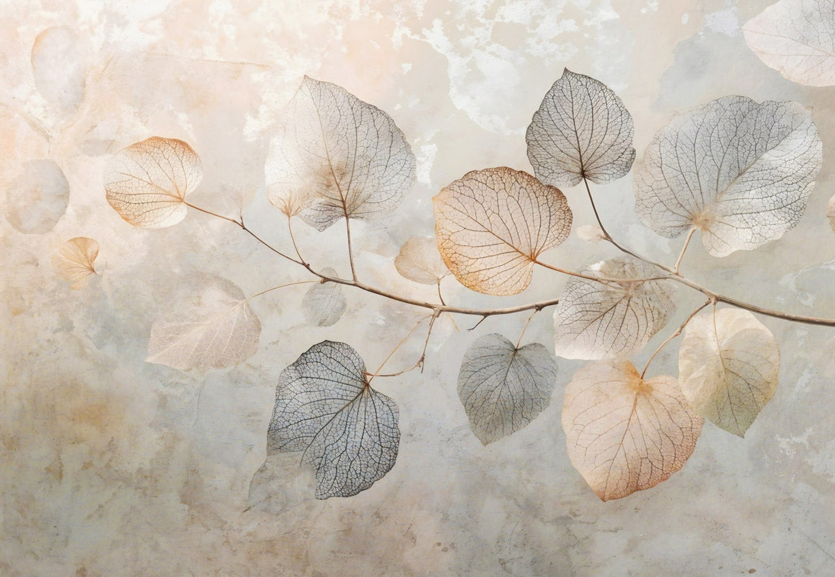 Papier peint Filigrane de feuilles — mise en situation