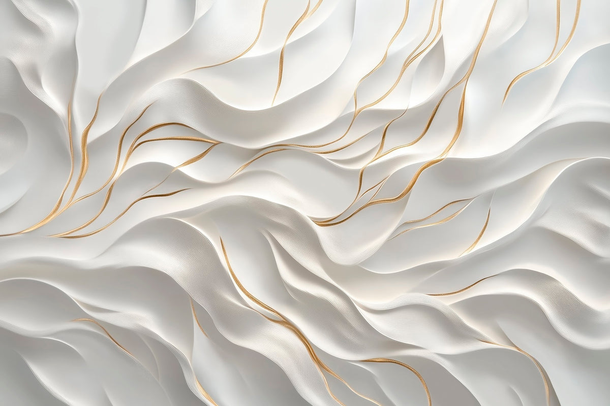 Papier peint Ondulations dorées — mise en situation
