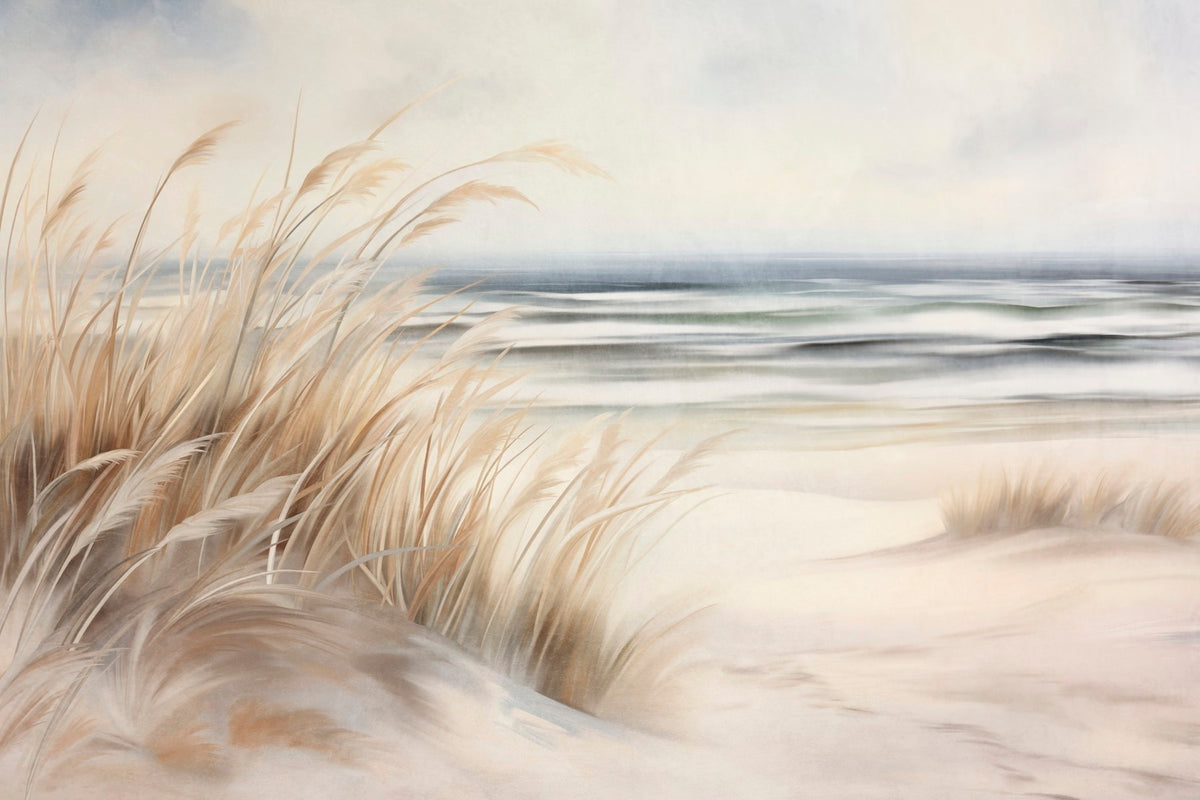 Papier peint Herbes du rivage — mise en situation