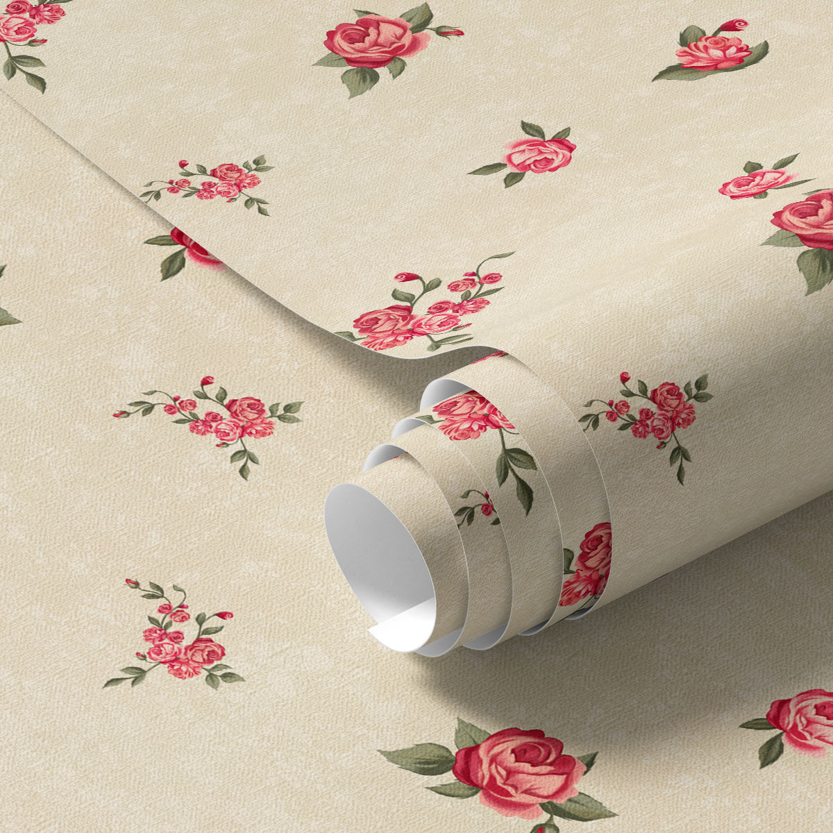 Papier peint Petits bouquets de roses