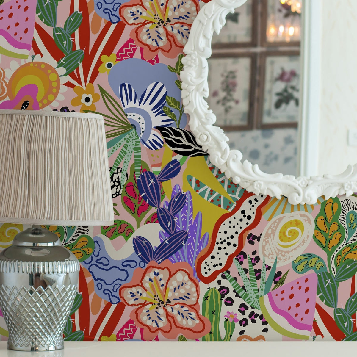 Papier peint Parade florale pop