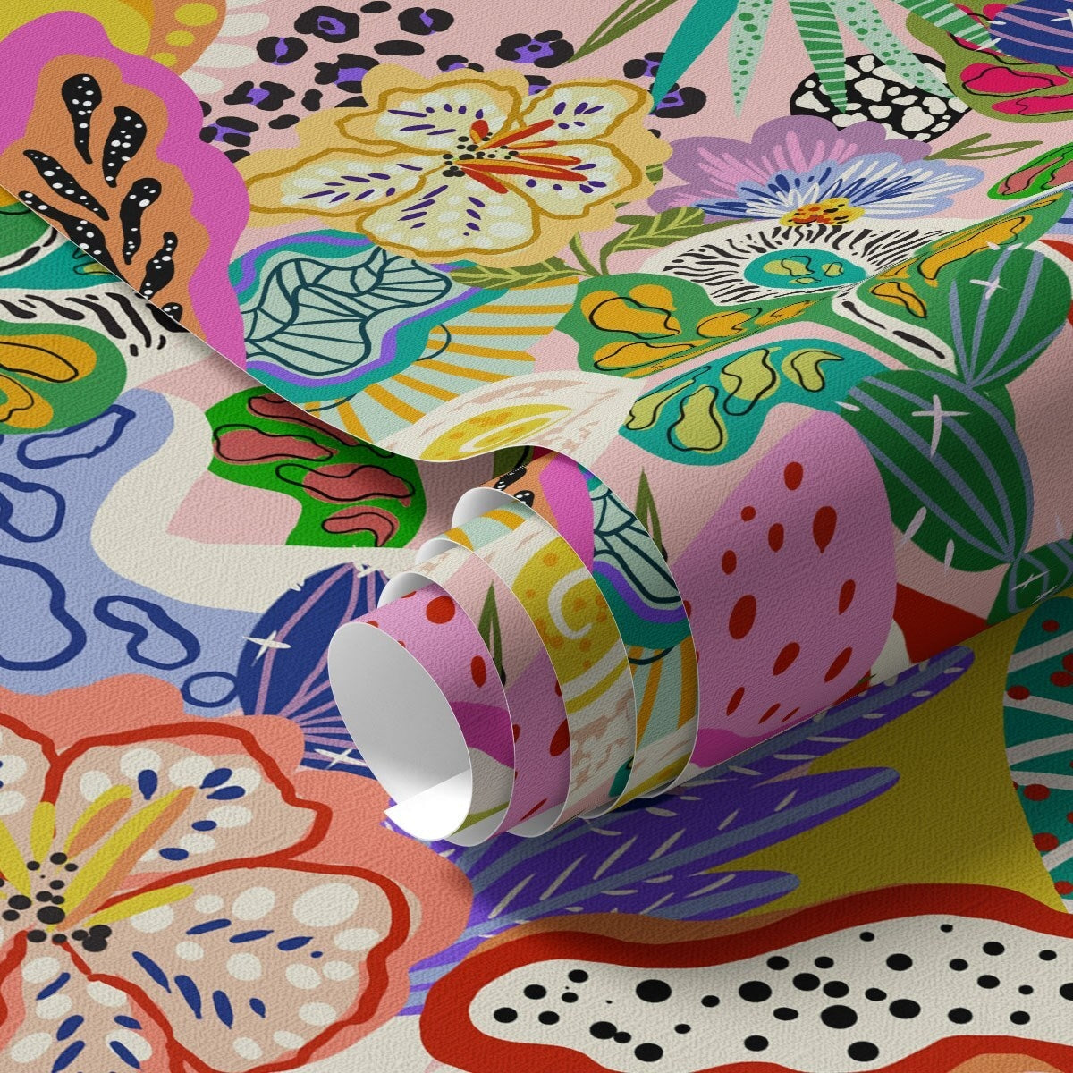 Papier peint Parade florale pop