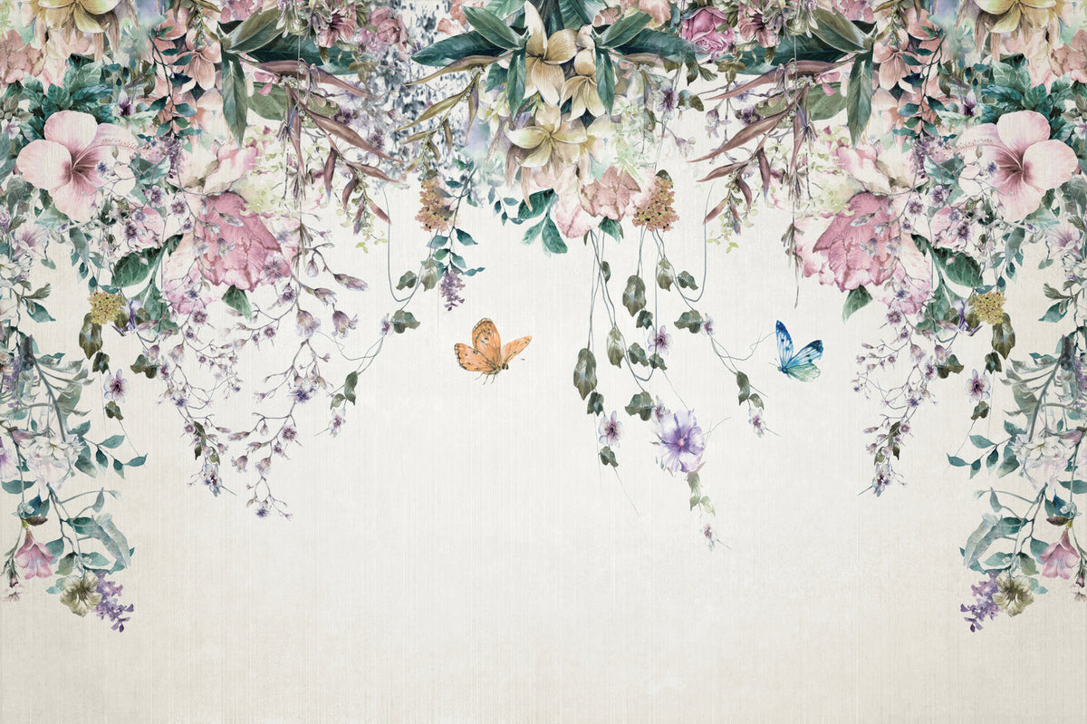 Papier peint Guirlande de papillons
