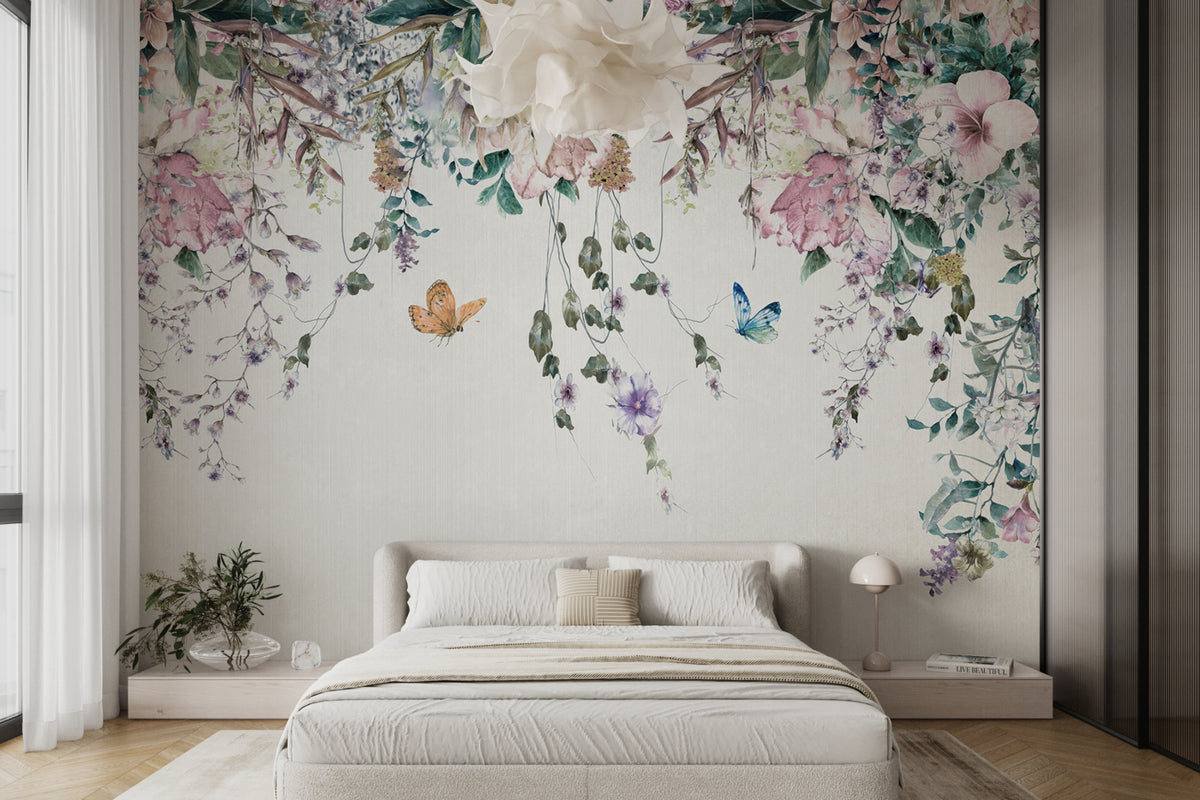 Papier peint Guirlande de papillons