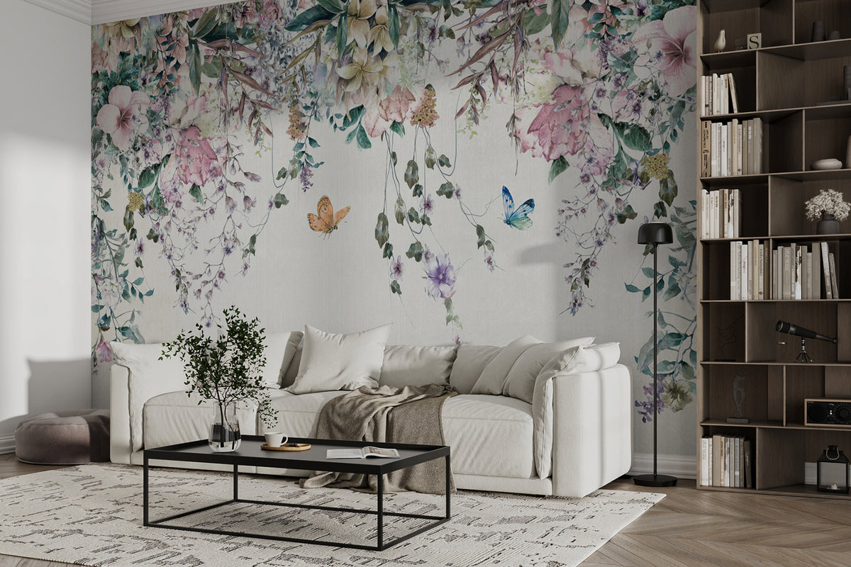 Papier peint Guirlande de papillons