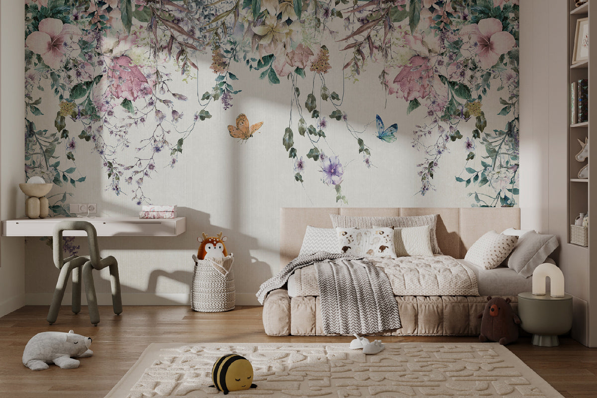 Papier peint Guirlande de papillons