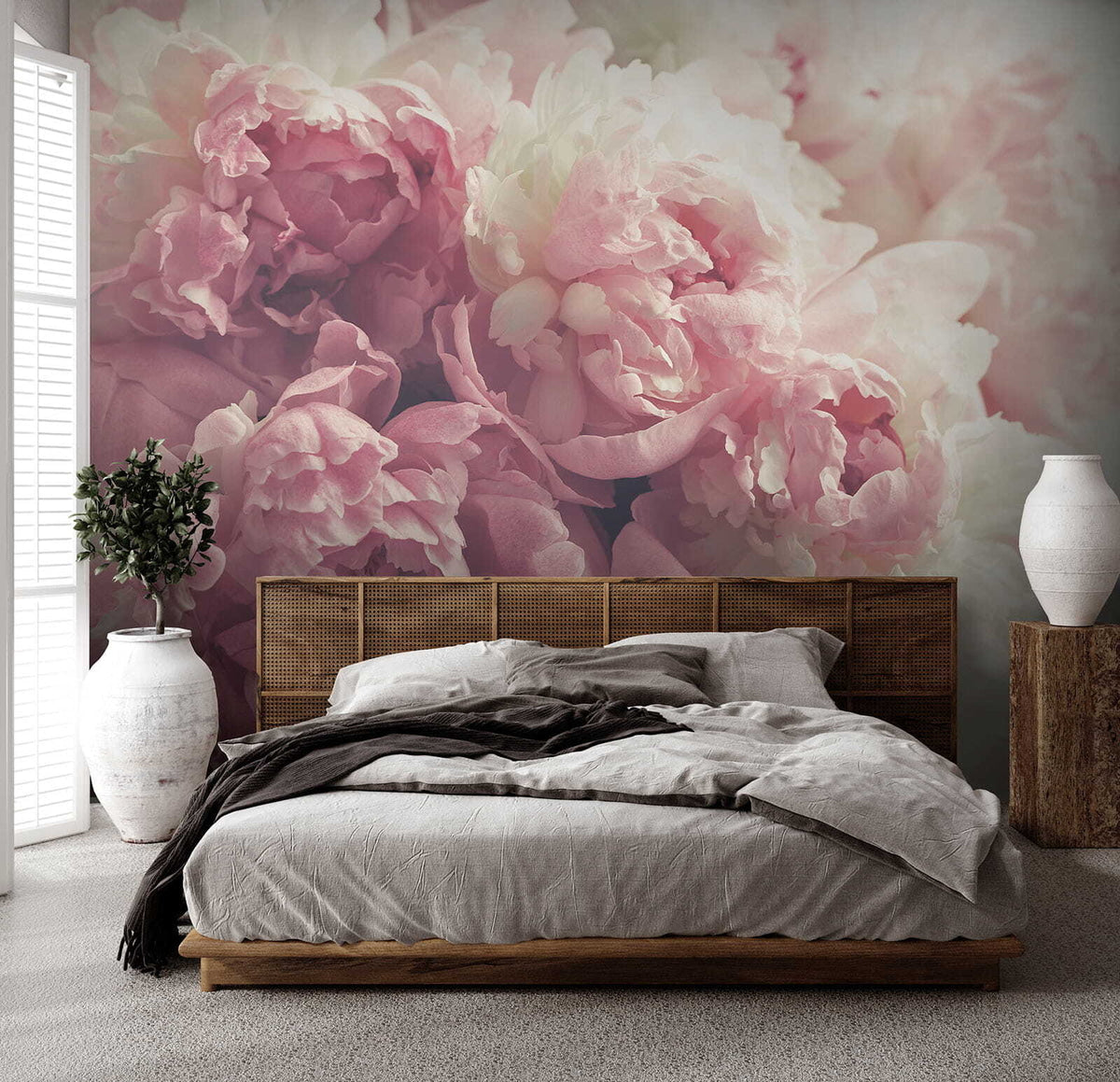 Papier peint Pivoines lilas