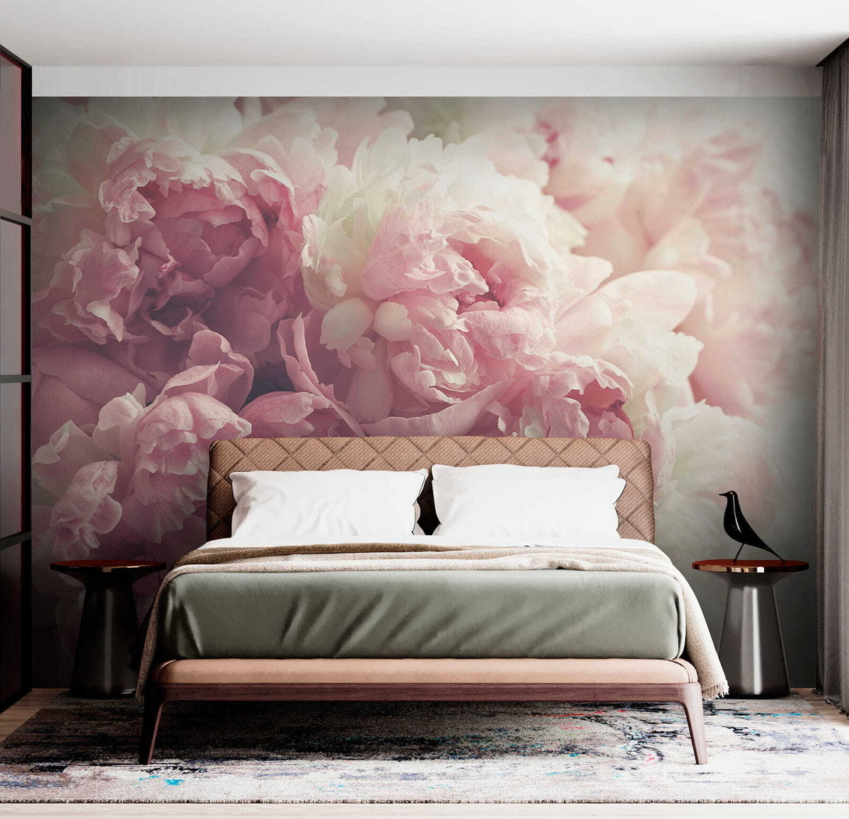Papier peint Pivoines lilas