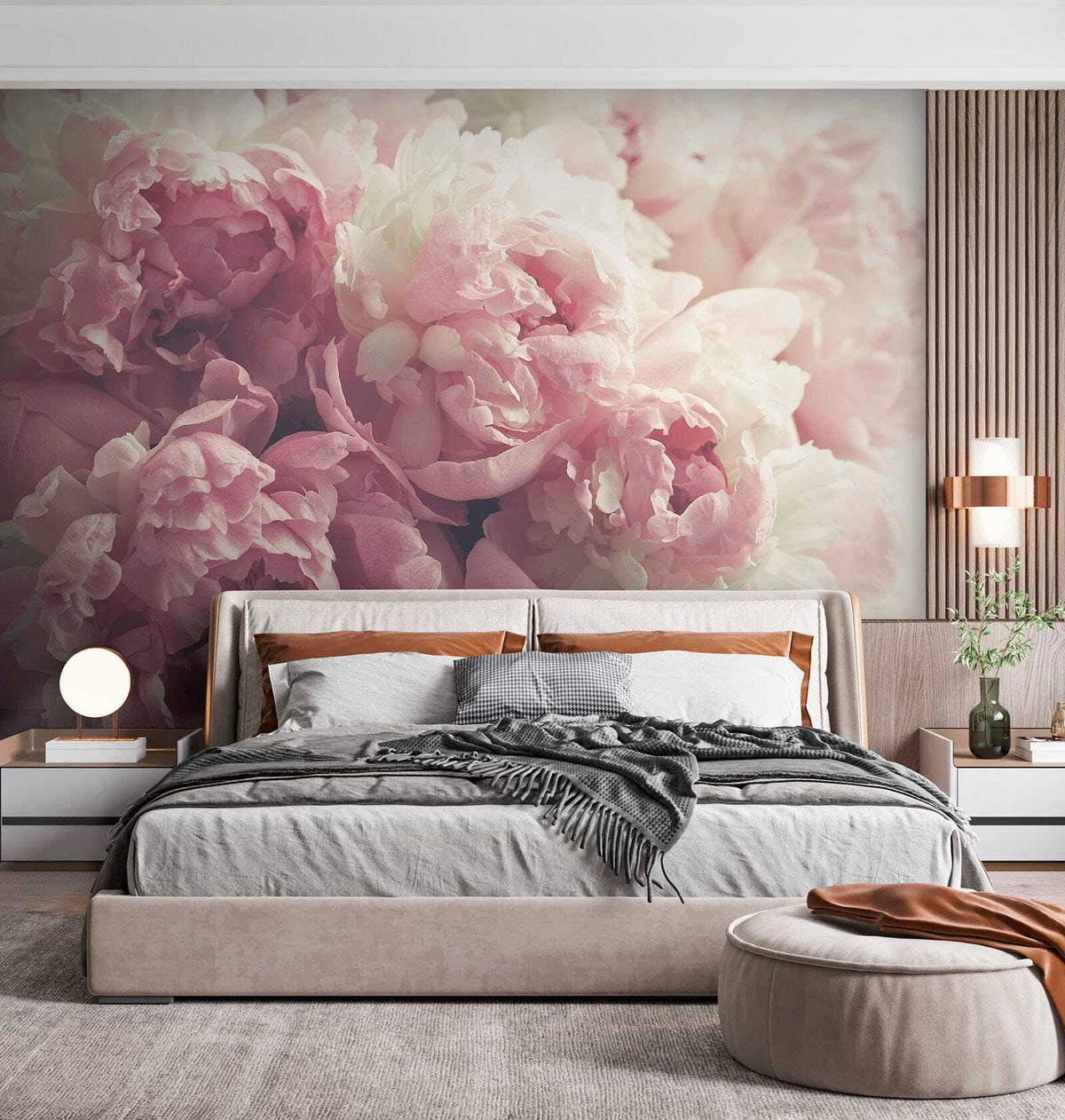 Papier peint Pivoines lilas
