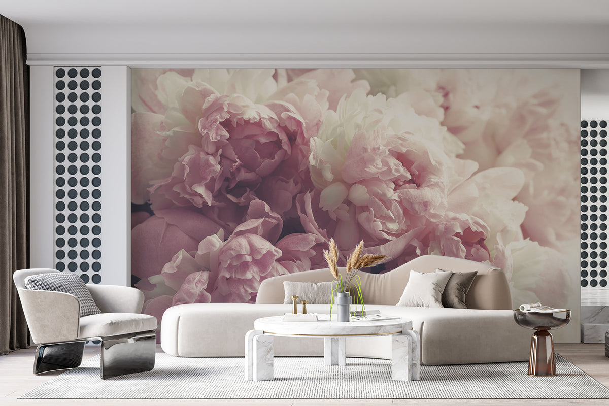 Papier peint Pivoines lilas