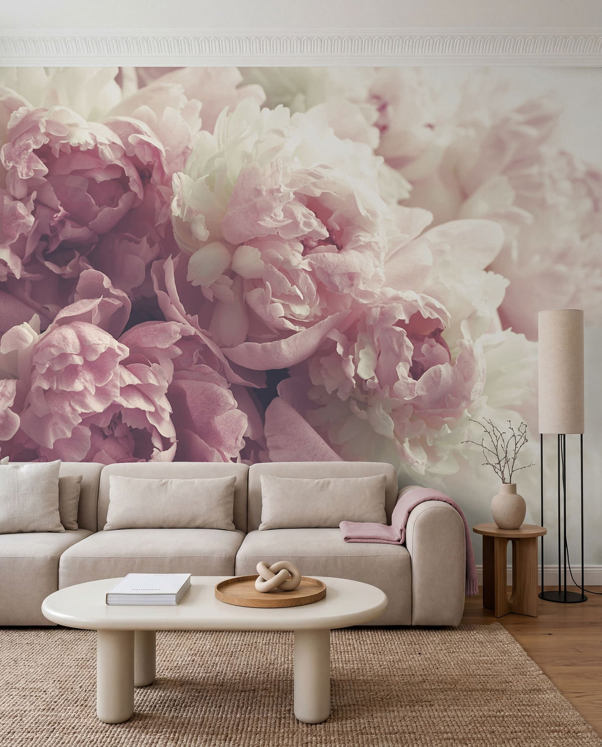 Papier peint Pivoines lilas