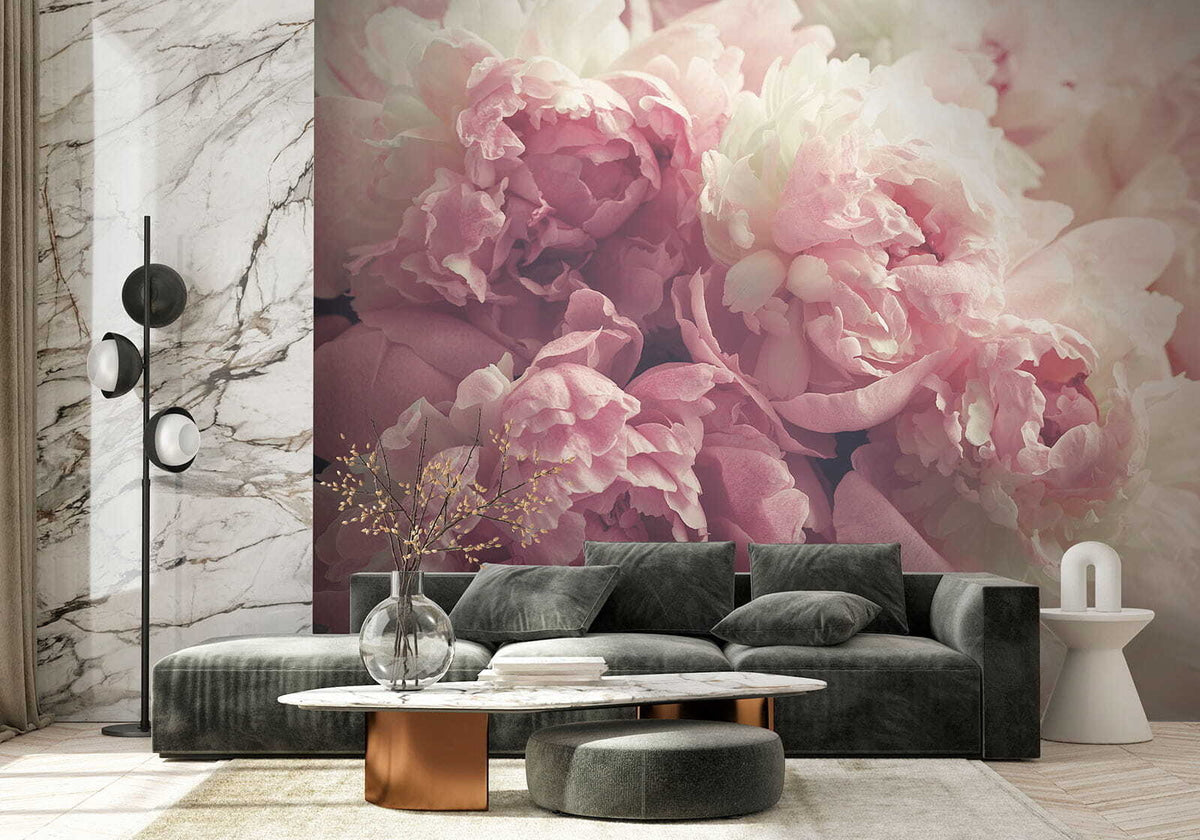 Papier peint Pivoines lilas