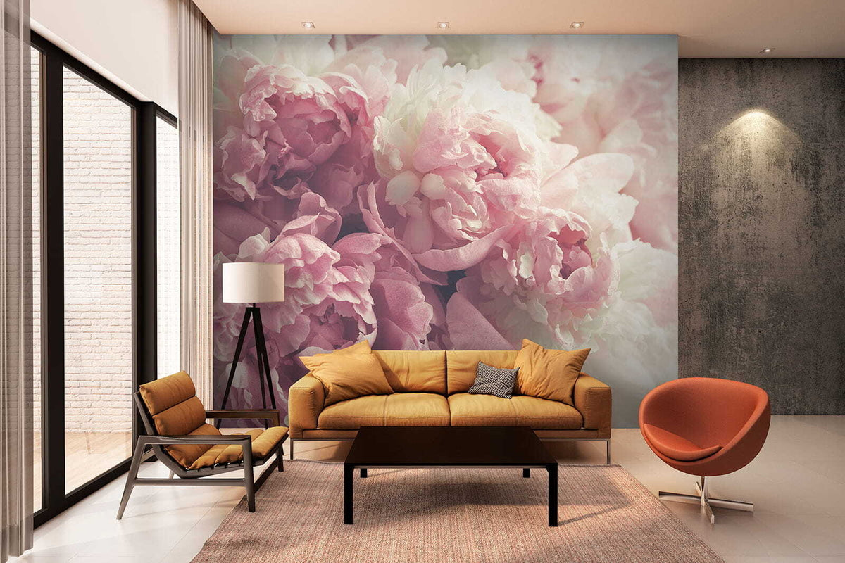 Papier peint Pivoines lilas