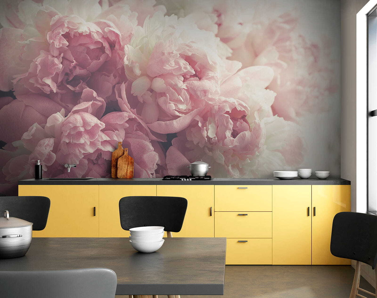 Papier peint Pivoines lilas