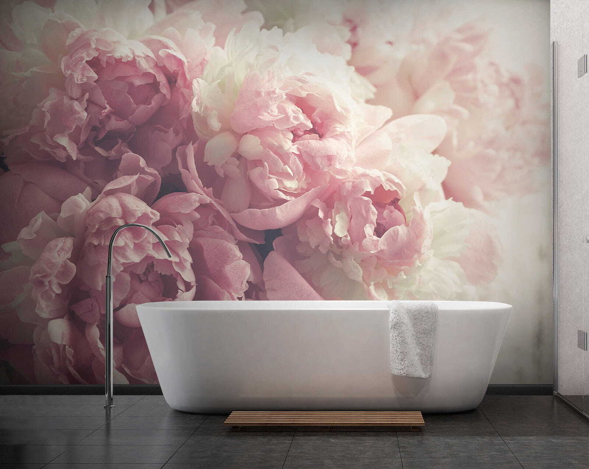 Papier peint Pivoines lilas