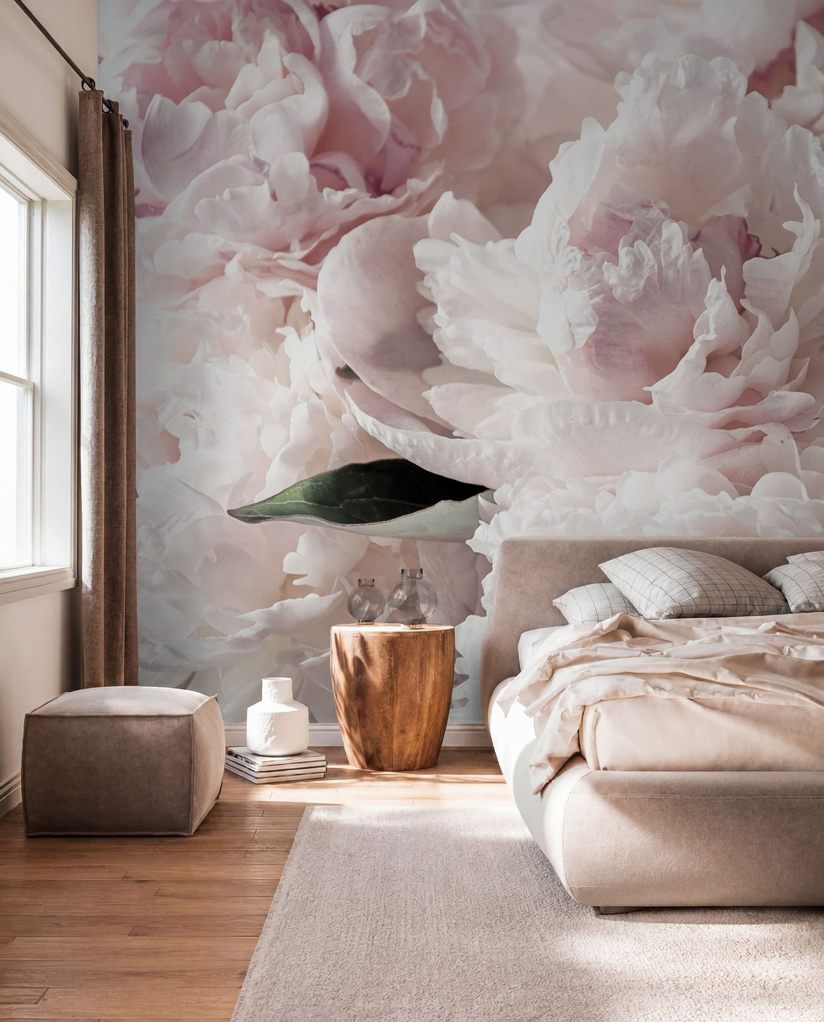 Papier peint Nuage de pivoines roses