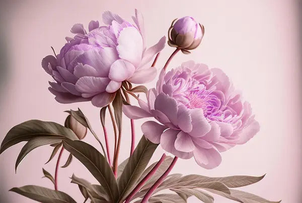 Papier peint Pivoines à l'aquarelle