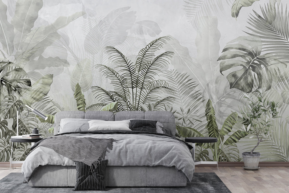 Papier peint Jungle en graphite