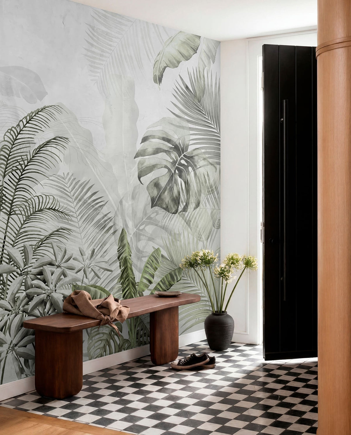 Papier peint Jungle en graphite
