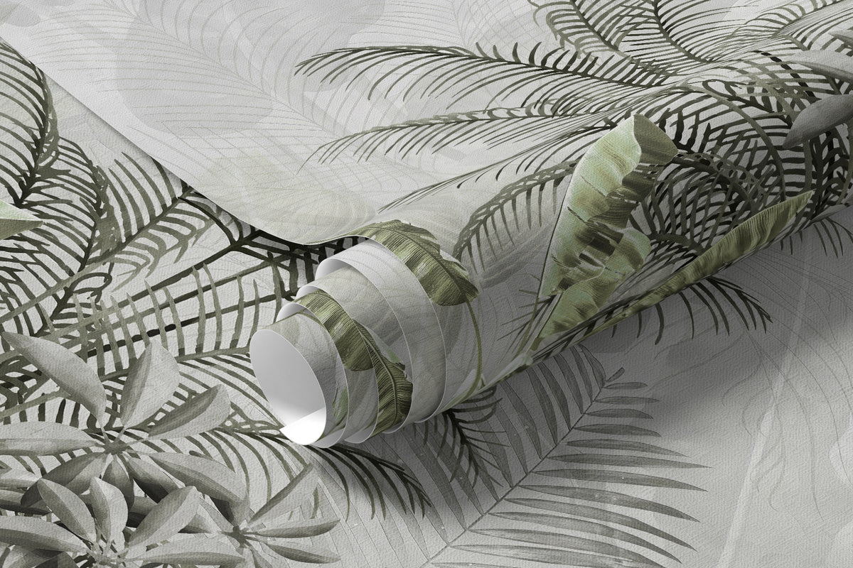 Papier peint Jungle en graphite