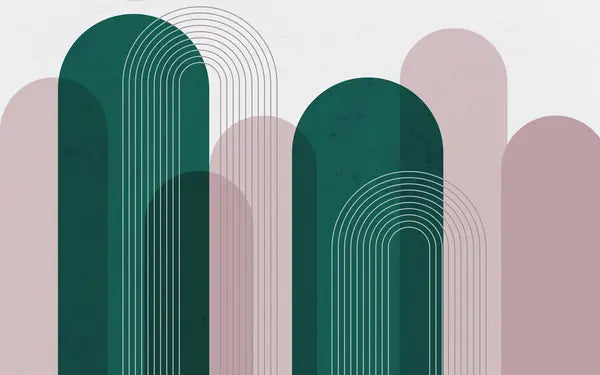 Papier peint Rythme d’arches bleu marine