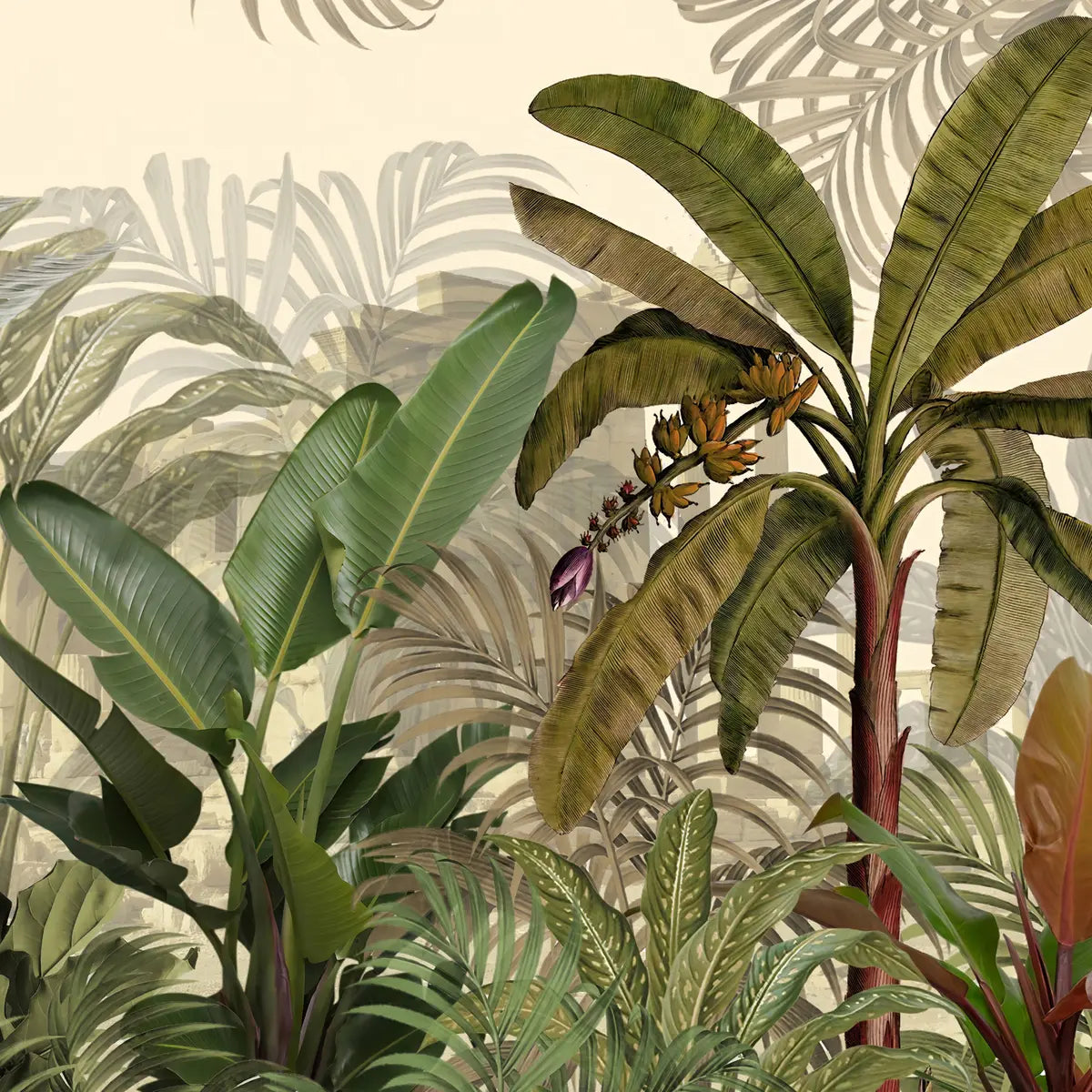 Papier peint Canopée tropicale — mise en situation