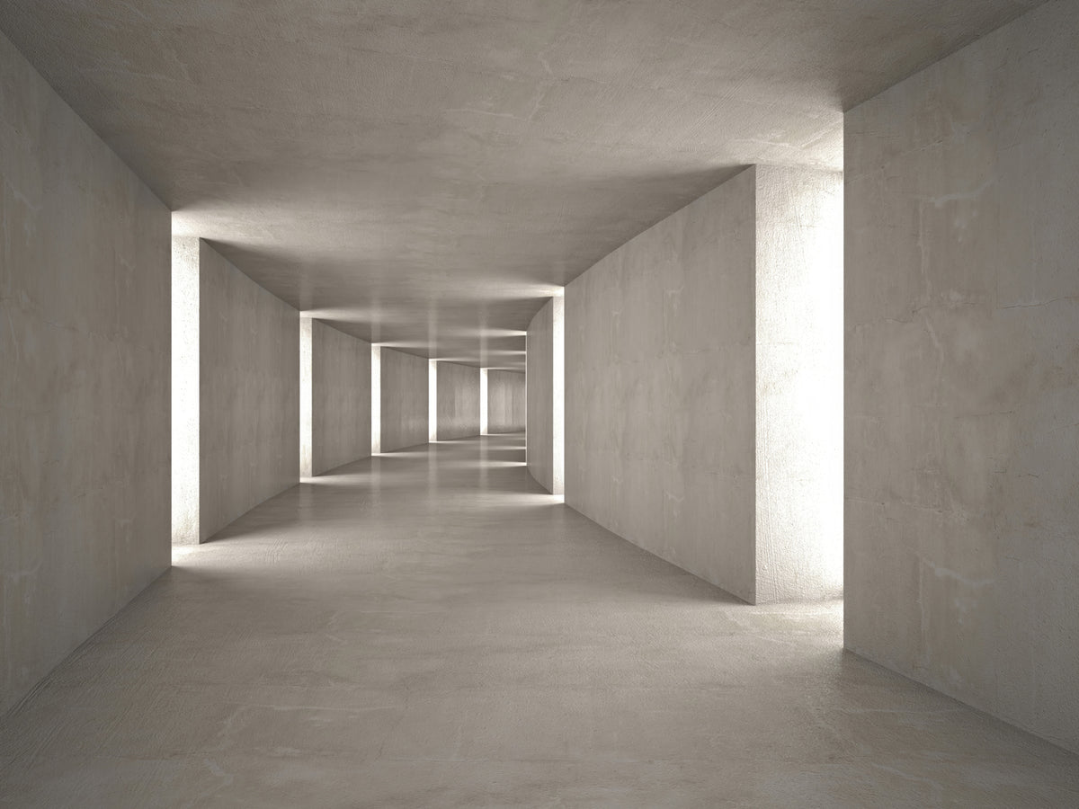 Papier peint Illusion de couloir en béton