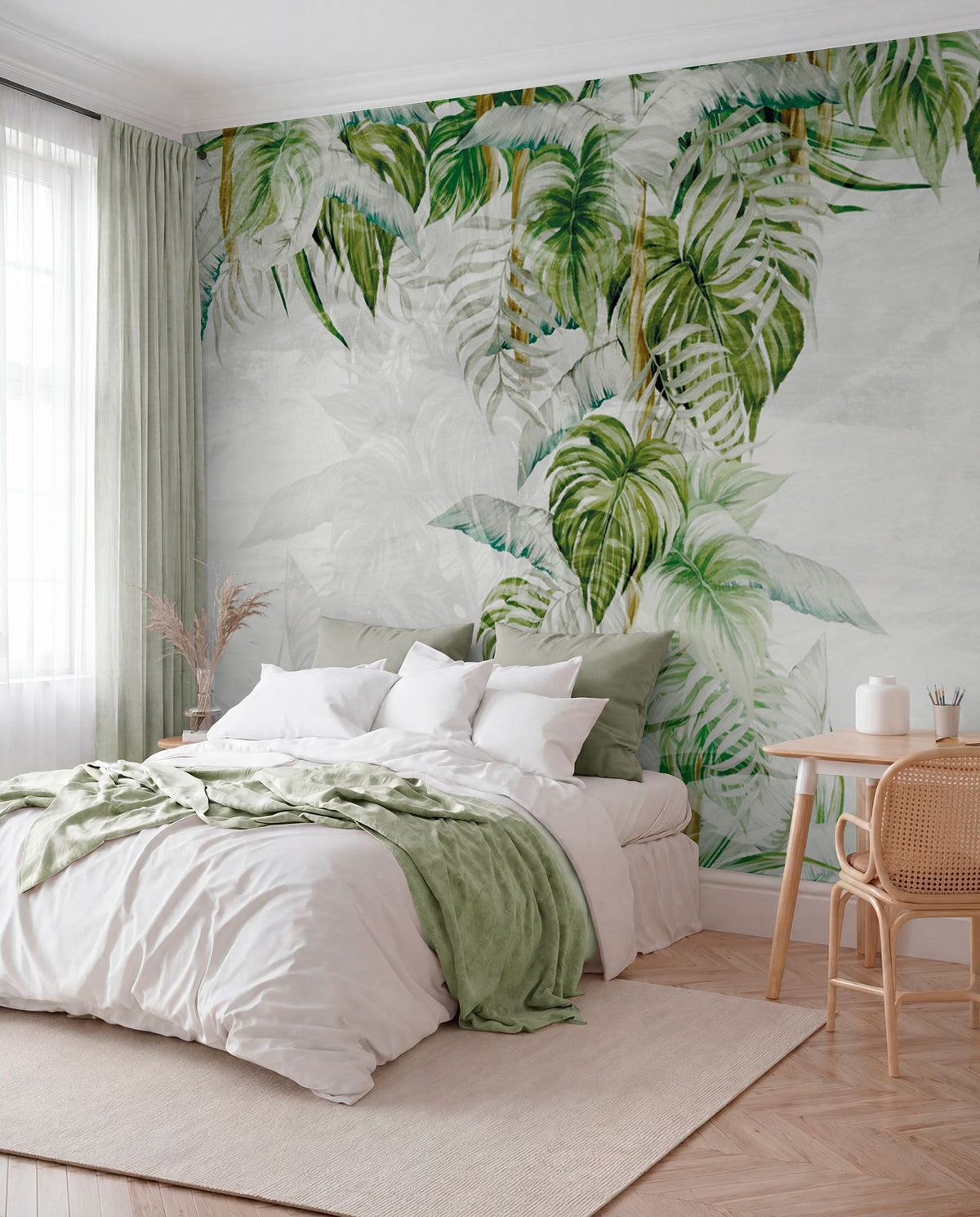 Papier peint Sous les feuilles tropicales