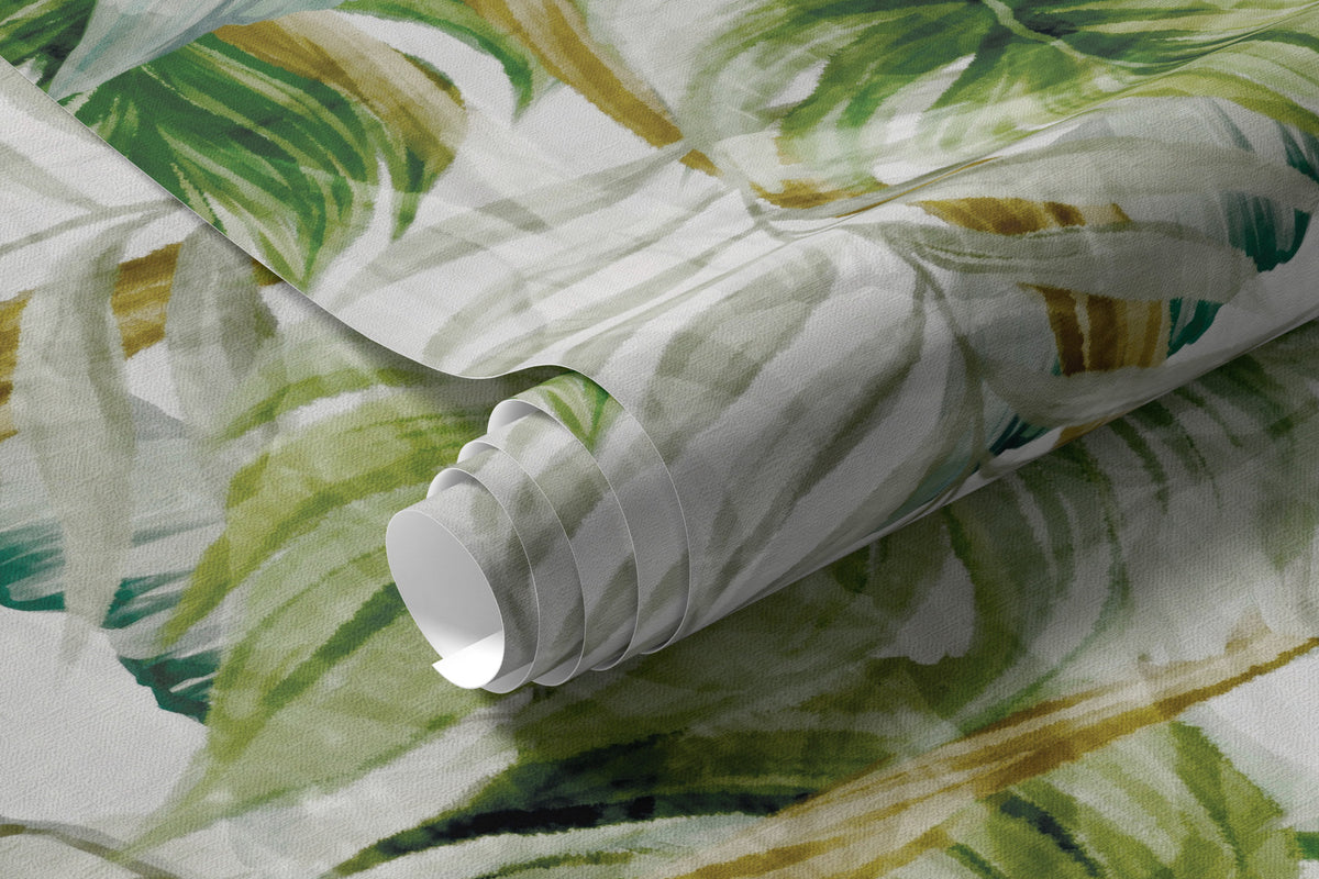 Papier peint Sous les feuilles tropicales