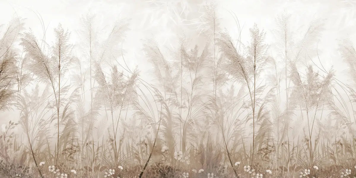 Papier peint Prairie pastel — mise en situation