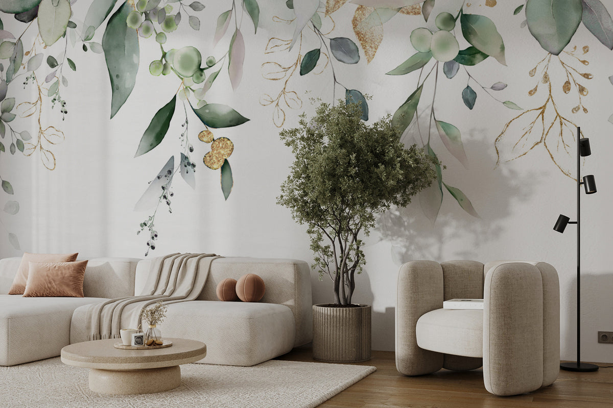 Papier peint Rideau d’eucalyptus