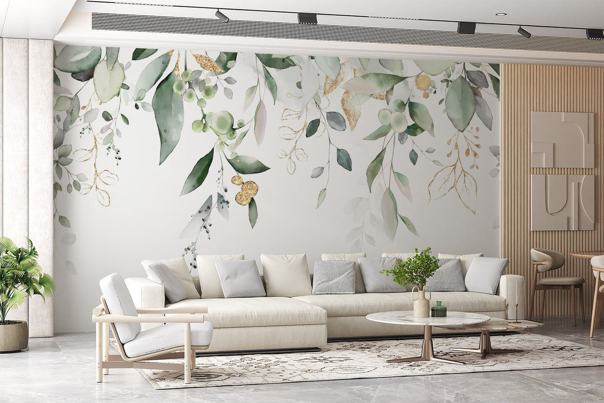 Papier peint Rideau d’eucalyptus