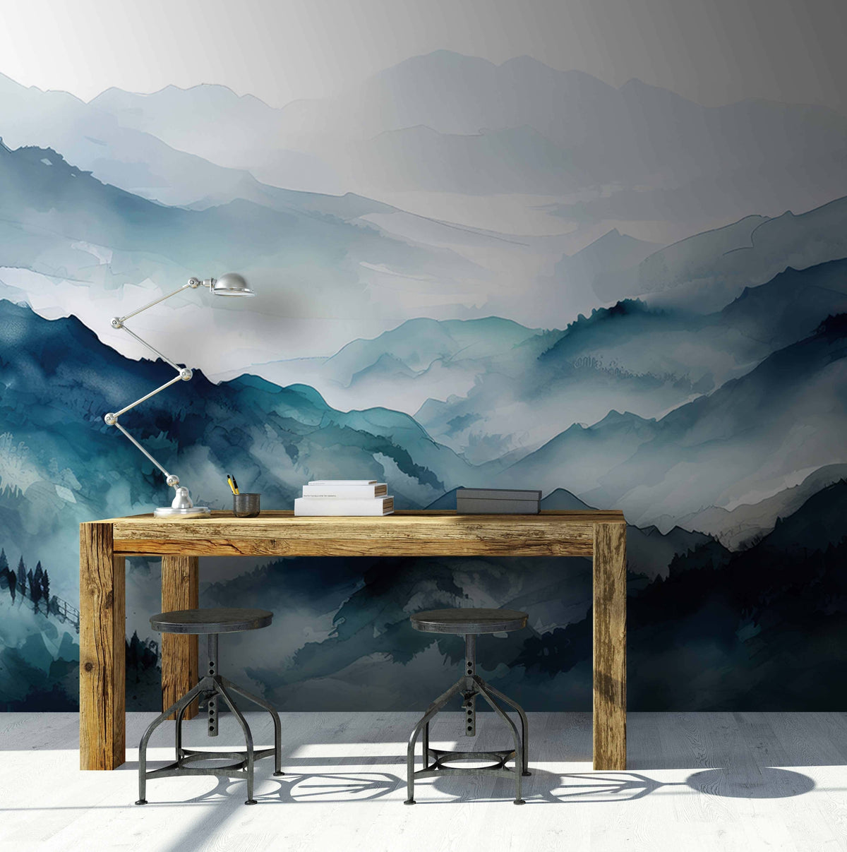 Papier peint Marées de montagnes
