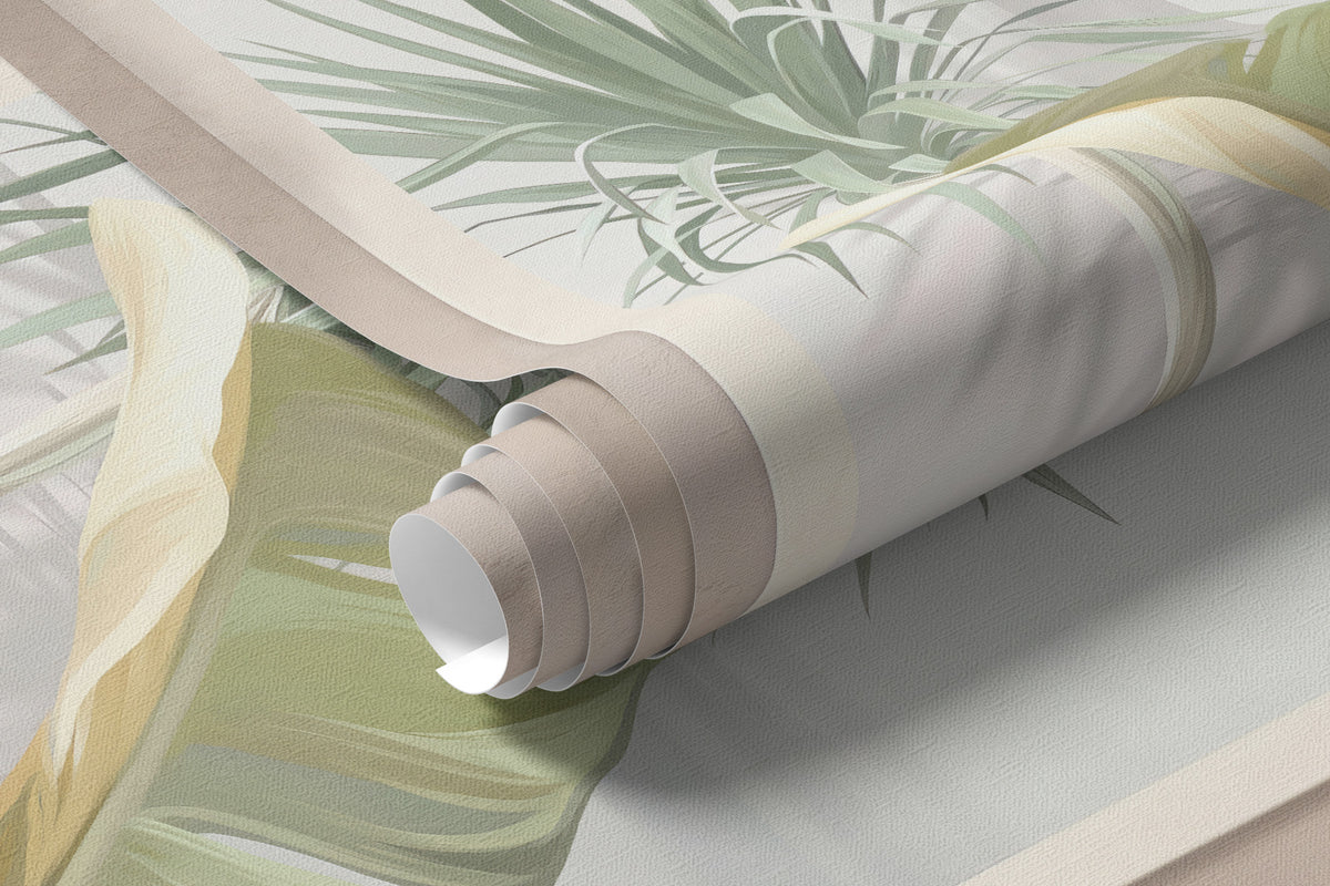 Papier peint Palmiers derrière les arches