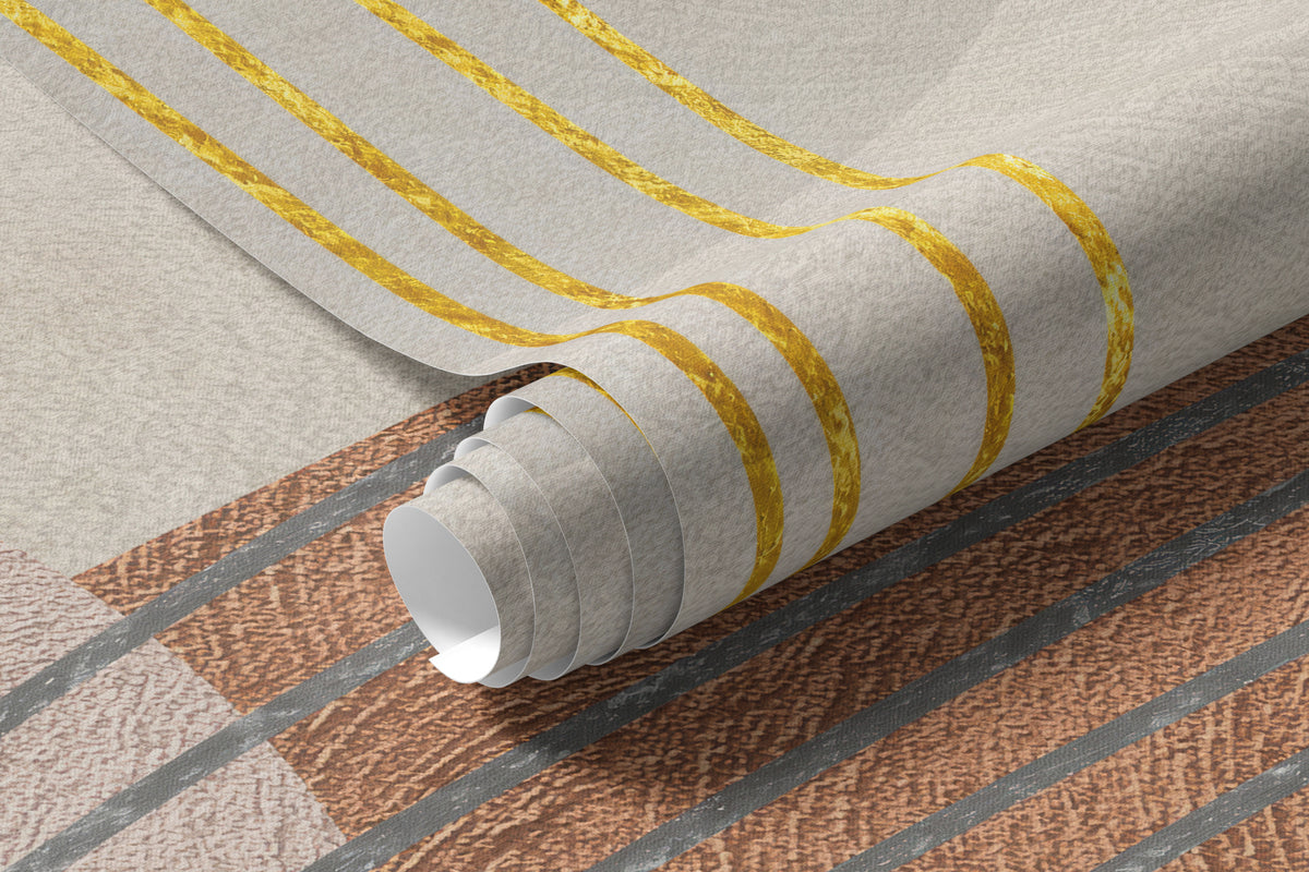 Papier peint Arcs ocre et argile