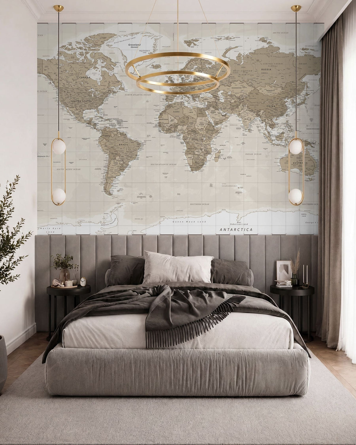 Papier peint Carte du monde vintage