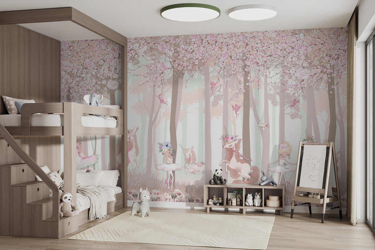 Papier peint Princesses au bois fleuri
