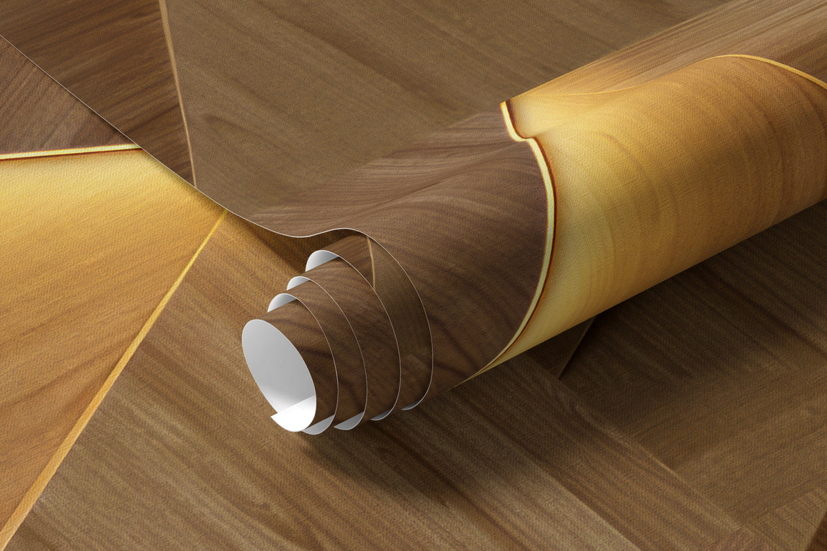 Papier peint Triangles de bois couleur miel