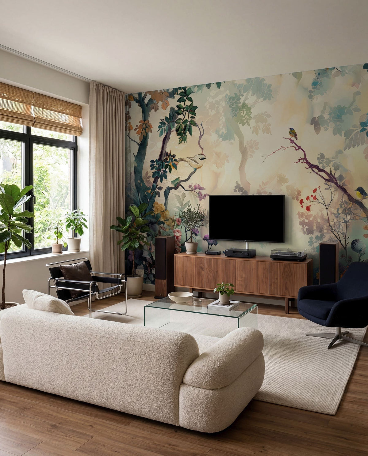 Papier peint Couleurs des bois en fleurs