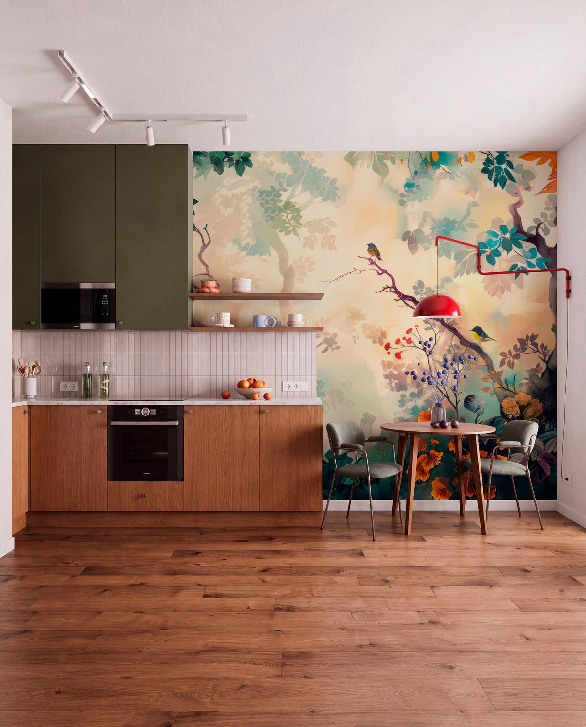 Papier peint Couleurs des bois en fleurs