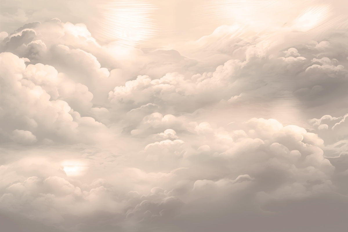 Papier peint Voûte de nuages sépia