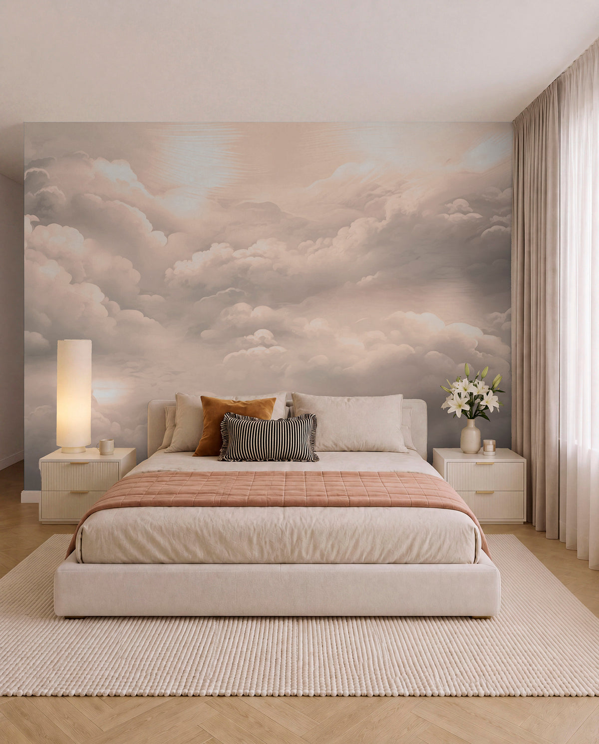 Papier peint Voûte de nuages sépia