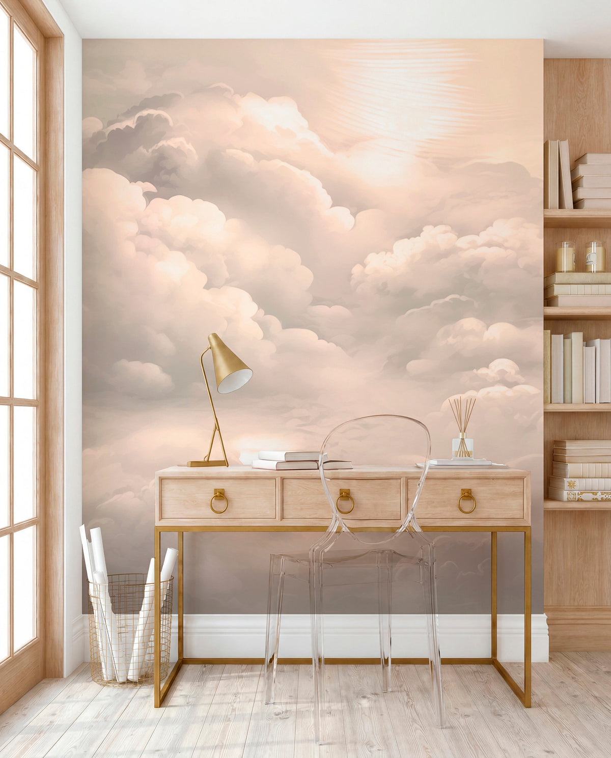 Papier peint Voûte de nuages sépia