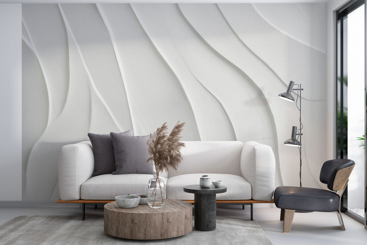 Papier peint Arches blanches plissées